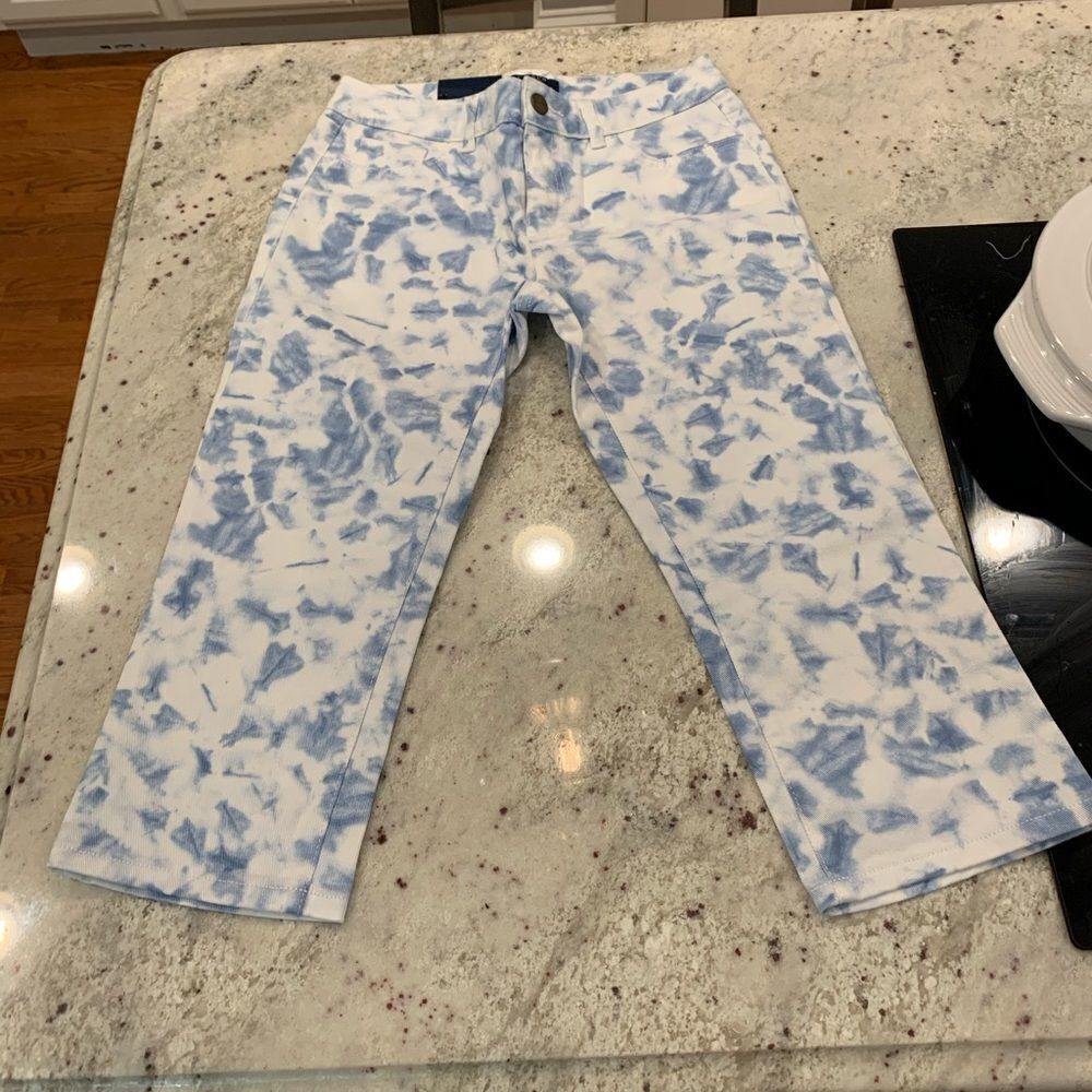 Chaps Tie Dye Capri Jeans sz 2P NWT